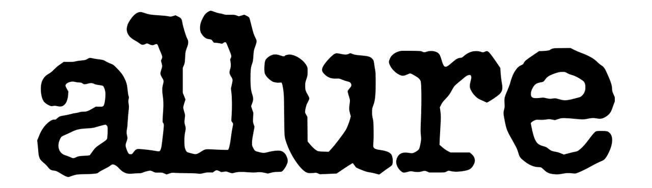 allure wordmark in heavy, irregular black type on white background