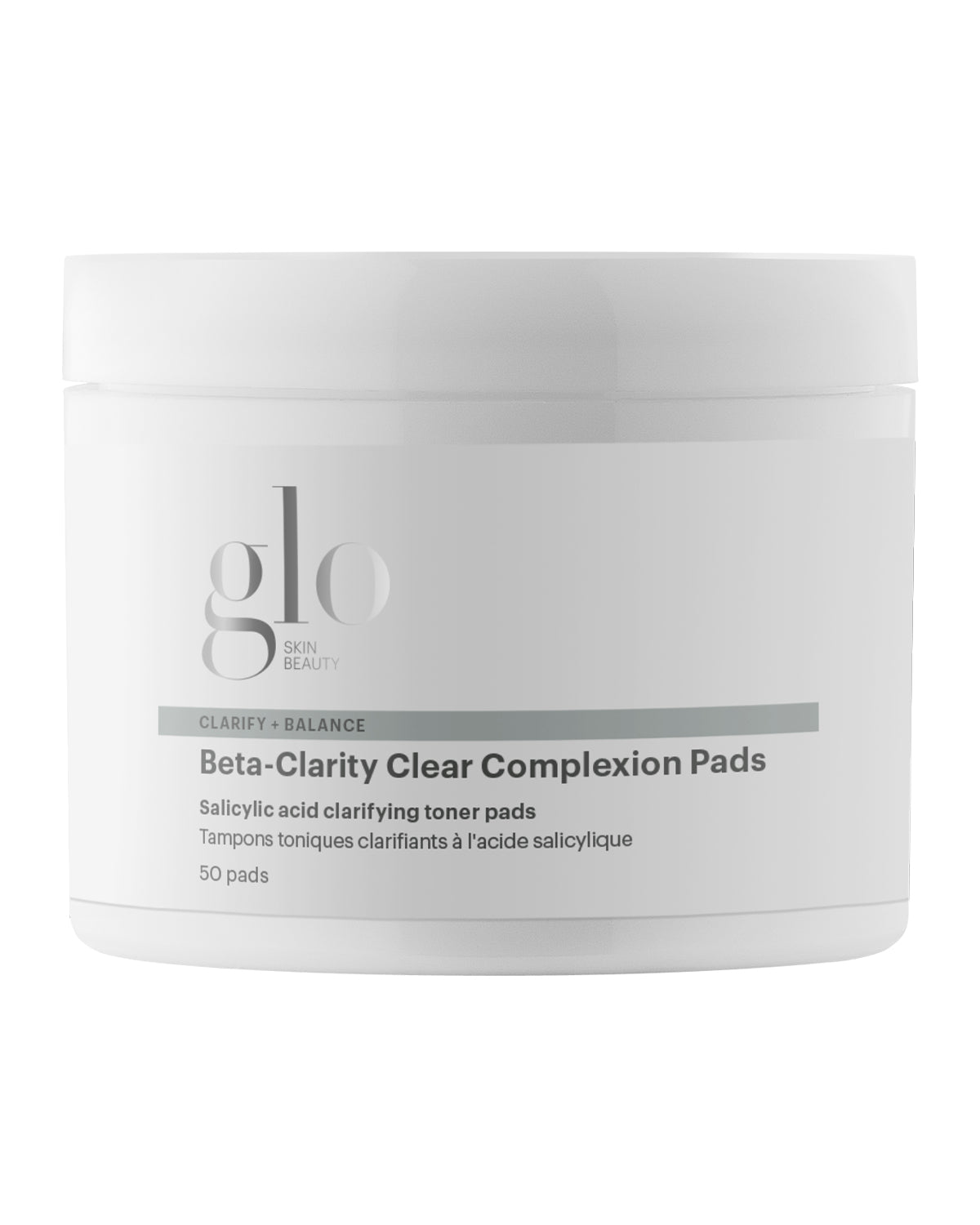 Glo Skin Beauty Beta-Clarity Clear Complexion Pads, salicylic acid clarifying toner, 50 pads