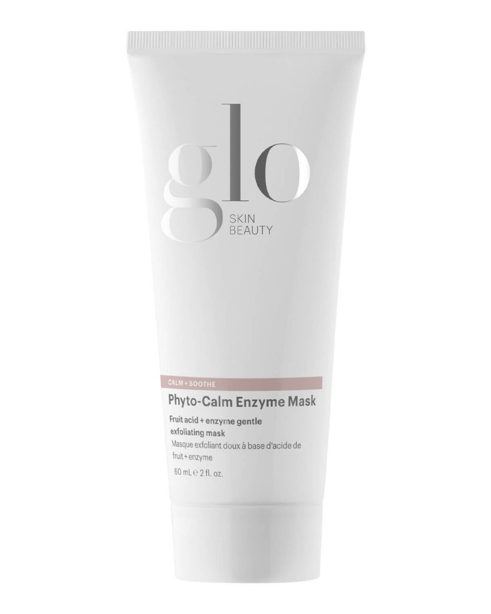 glo SKIN BEAUTY tube, CALM + SOOTHE — Phyto-Calm Enzyme Mask; Fruit acid + enzyme gentle exfoliating mask; 60 mL e 2 fl. oz.