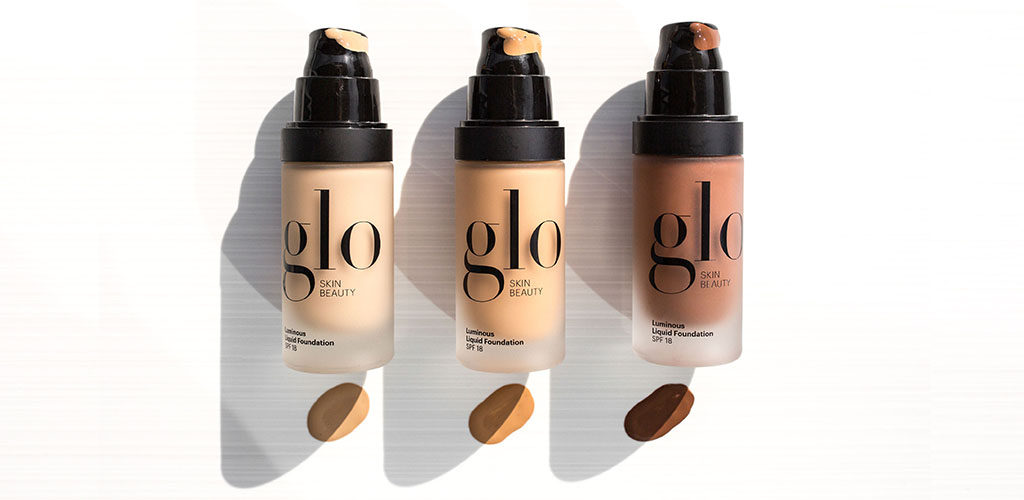 glo skin beauty shades of foundations in bottles