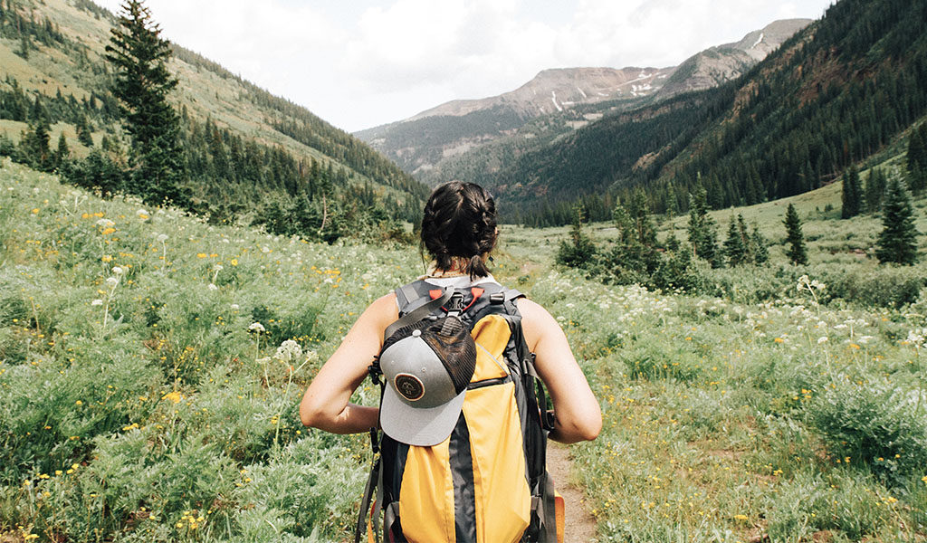 Woman hiking