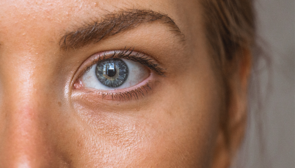 closeup of a woman's eye