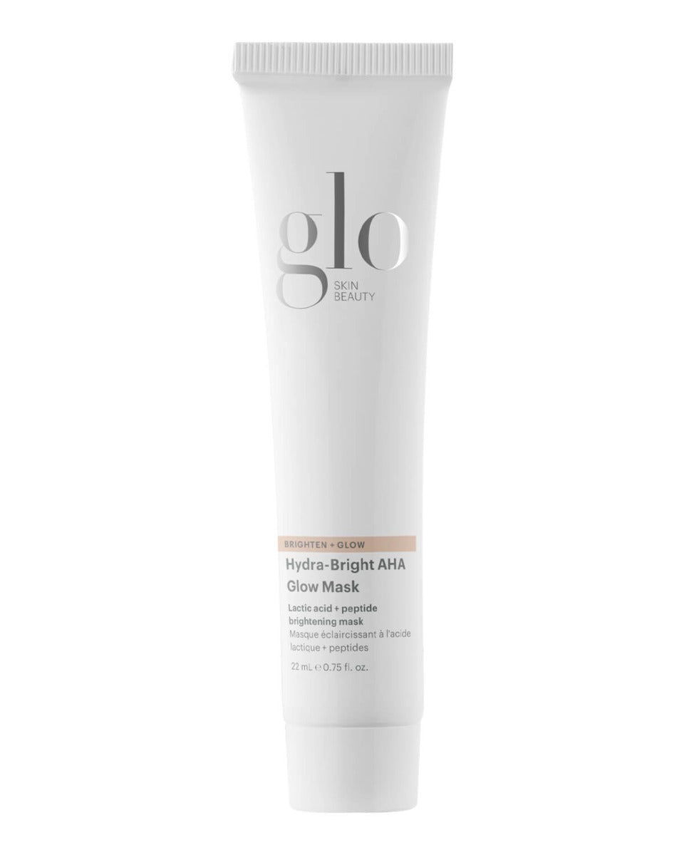 glo SKIN BEAUTY — Hydra-Bright AHA Glow Mask; BRIGHTEN + GLOW; Lactic acid + peptide brightening mask; 22 mL e 0.75 fl. oz.