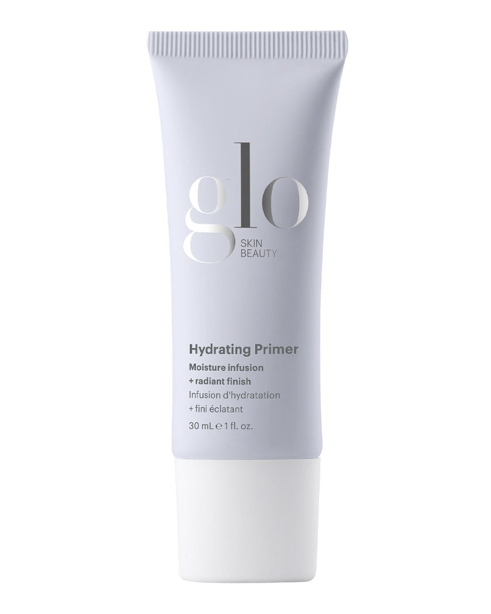 Glo Skin Beauty Hydrating Primer tube with moisture infusion and radiant finish text