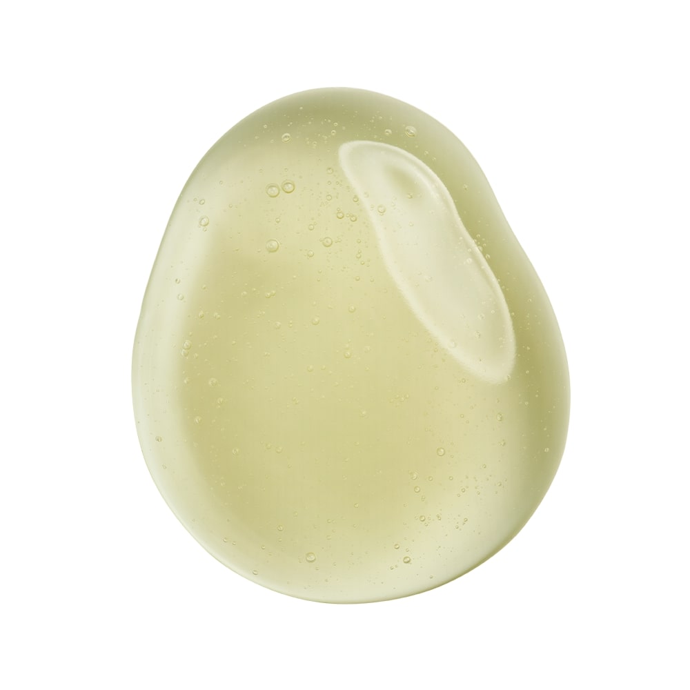 Translucent gel-like blob with small bubbles and a smooth surface